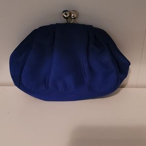 Express Royal Blue Satin Clutch